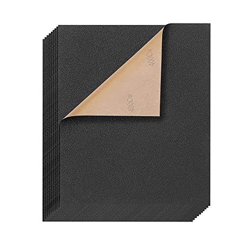 20Pcs Wet Dry Sandpaper Sheets Grit 400, 9’’ x 11’’ Premium Silicon Carbide Auto Sand Paper - size: Grit 400
