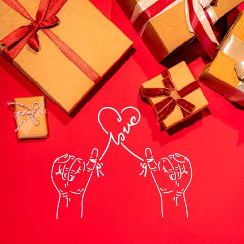 FINGERINSPIRE Love Hand Gesture Stencil 11.7x8.3 Inch Love Sign Stencil with a Paint Brush Love Heart Painting Stencil Valentine's Day Themes Drawing Templates for Wall Tiles Floor Paper Furniture - color: Love Hand Gesture