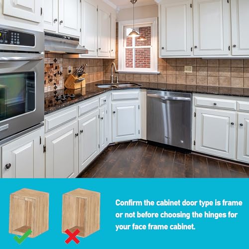 1/2 inch Overlay Kitchen Cabinet Hinges Black, 30 Pack 15 Pairs