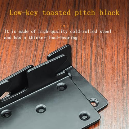 Bed Rail Brackets Bed Frame Hardware Black - color: Black, size: Small