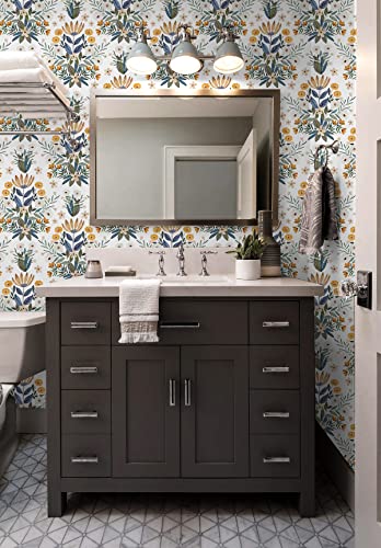 Floralplus Boho Wallpaper Peel and Stick Floral Removable Wallpaper