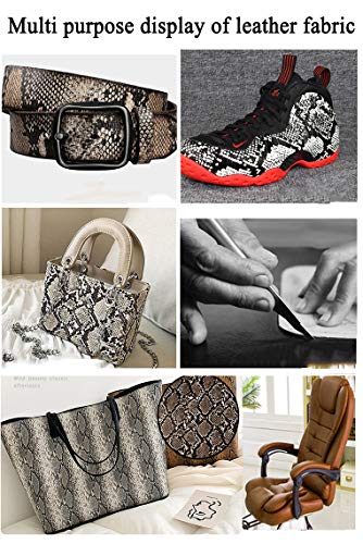 3D Anaconda Snake Skin Vinyl Faux Leather Upholstery Fabric By Meter, Embossed PU Fabric Leather Sheets for Earrings DIY Crafts Chairs Seats Sofa 54''x39'' 138x100cm(Color:Blue) - color: Blue