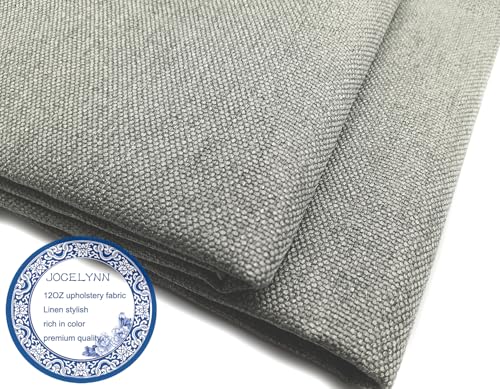 Upholstery Fabric By The Yard for Sewing Crafting,Linen Stylish Material for Sofa & Chair(Smoky Grey) - color: Smoky Grey