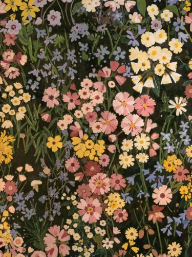 Vintage Floral Peel and Stick Wallpaper for Bedroom,Cabinets 17.3" x 118" - color: Black/Green/Pink/Yellow-M, size: 17.3" x 118"