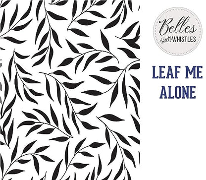 Dixie Belle Paint Company Stencil - Leaf Me Alone - 16� x 20� - style: Leaf Me Alone