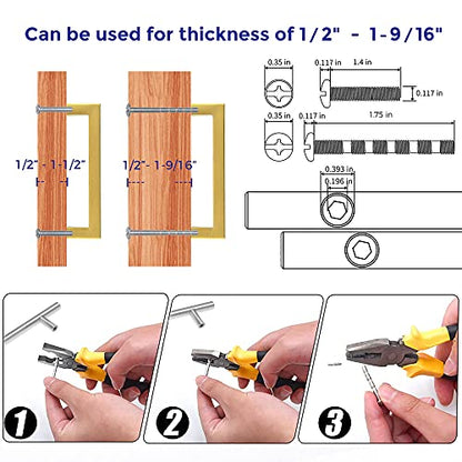 Ravinte Gold Cabinet Handles Cabinet Pulls, 5 Inch CC, 10 Pack - color: Gold, size: 5 Inch Hole Center