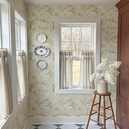 JiffDiff Tree Wallpaper Peel and Stick Jungle Wall Paper Forest Mural Stick on Wallpaper Modern Waterproof Self Adhesive Contact Paper (17.3" x 120" Brown) - color: Brown, size: 17.3" x 120"