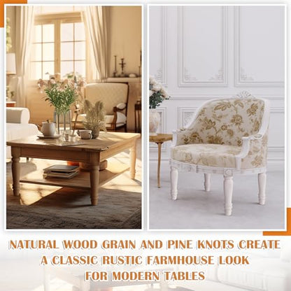 Threehoney 4 Pcs Wooden Farmhouse Table Legs, 16''x2.6'', Round - color: Round, size: 16''x2.6''