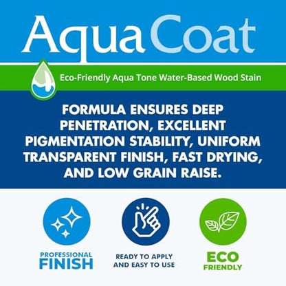 Aqua Coat Aqua Tone Water-Based Wood Stain (5-Gallon, Provincial) - color: Provincial, size: 5 Gallon