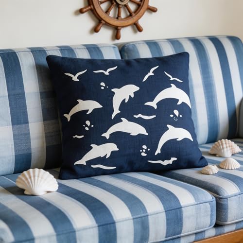 TIAMECH A4 Reusable Dolphin Roaming Stencil for Painting - style: Dolphin Roaming