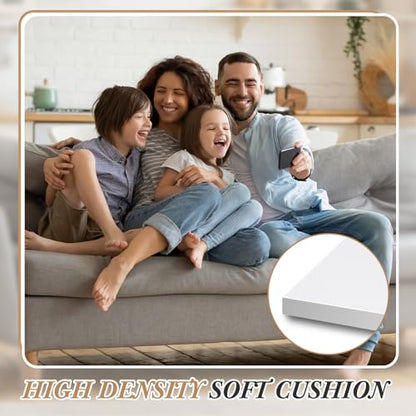 Domensi Upholstery Foam 4" Thick X 30" Width X 72" Length, White - color: White, size: 4" Thick X 30" Width X 72" Length