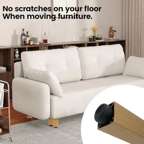 Geesatis 12" Adjustable Table Legs,4Pcs Aluminum Alloy Furniture Legs - color: Brushed Antique Gold, size: 12 In