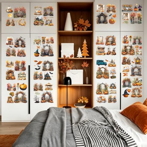 16 Pcs Fall Garden Rub-On Transfers for Furniture & Crafts, 6 x 6 Inch - style: Fall Garden