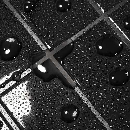 Select 5 Pack Peel and Stick Backsplash Square Tiles, 12x12 in, Black - color: Black, size: Rectangle Shape
