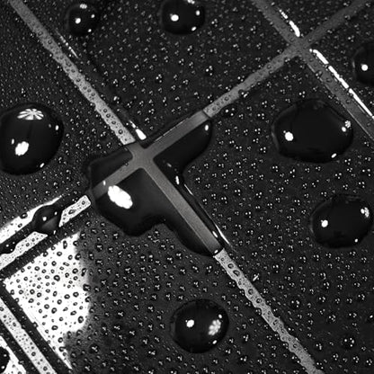 Select 5 Pack Peel and Stick Backsplash Square Tiles, 12x12 in, Black - color: Black, size: Rectangle Shape