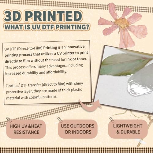 Floral Rub on Transfer for Furniture Wood Glass DIY - color: Spring Summer Birdsong