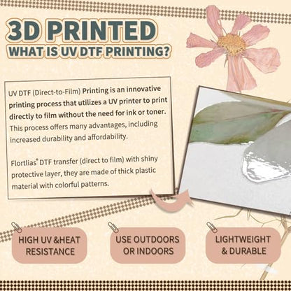 Floral Rub on Transfer for Furniture Wood Glass DIY - color: Spring Summer Birdsong