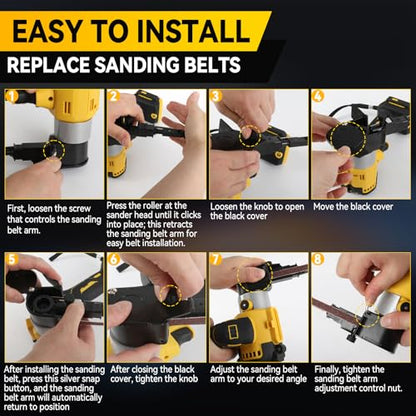 Brushless Cordless Belt Sander for DeW-alt 20V MAX(No Battery)