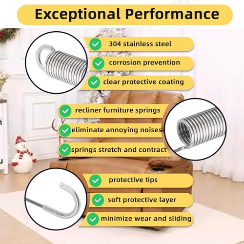 7 inch Recliner Springs Replacement, Stainless Steel Tension Spring