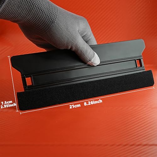 22Pcs Vinyl Wrap Tool Kit for Car Film & Wallpaper, Felt Squeegee, Utility Knife, Safety Cutter, Plastic Scraper, Tape Measure, Window Tint Application Smoothing Tools for Home Auto DIY Black Red - color: Red