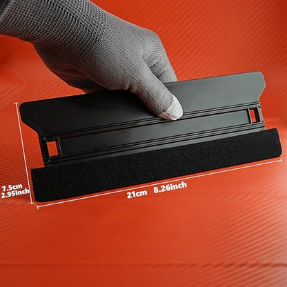 22Pcs Vinyl Wrap Tool Kit for Car Film & Wallpaper, Felt Squeegee, Utility Knife, Safety Cutter, Plastic Scraper, Tape Measure, Window Tint Application Smoothing Tools for Home Auto DIY Black Red - color: Red