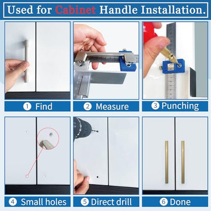 King&Charles Metal Cabinet Hardware Jig, Auto Center Punch+Point Drill Bits - style: PRO-Metal