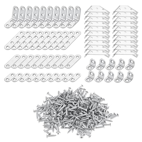 350Pcs Universal Furniture Corner Connectors with Screws