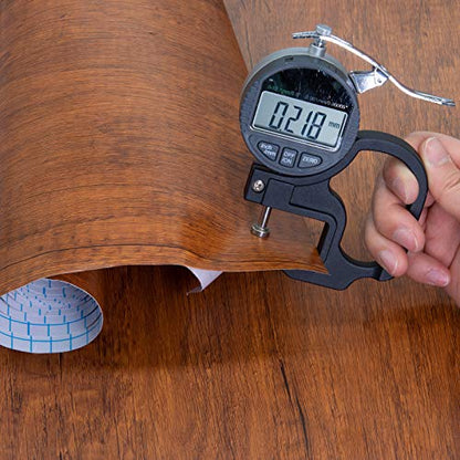 Peel and Stick Wood Grain Contact Paper for Old Furniture Kitchen Cabinets - color: Brown Red, size: 17.7" x 984"