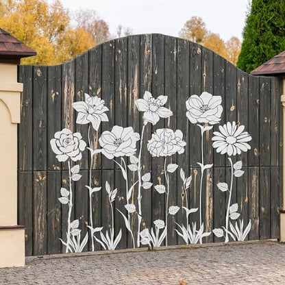 Sitsink Large Flower Stencils for Painting - 10 Pcs, Reusable Templates for Wall, Wood, Furniture & More - style: rose
