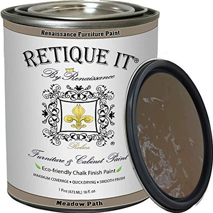 Retique It Chalk Furniture Paint by Renaissance DIY, 16 Fl Oz (Pack of 1), 13 Meadow Path, 16 Ounce - color: 13 Meadow Path, size: 16 Ounce (Pack of 1)