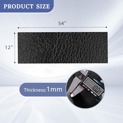 Black Faux Leather,Marine Vinyl Fabric,Pleather Sheets for Crafts. - color: Crack Black, size: 1/3 Yard