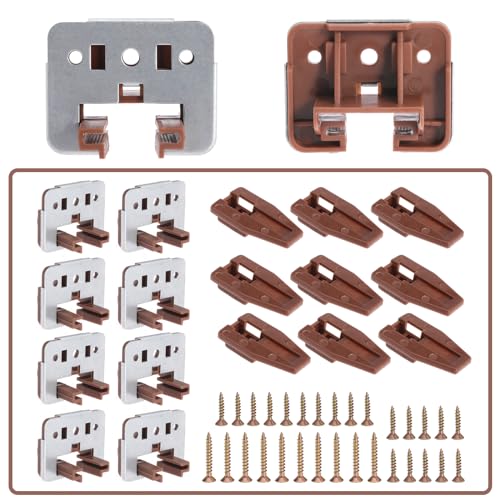 10Pcs Drawer Slide Track Guide Glide with Drawer Guide Metal Backing and Drawer Stop for Center Mount Drawer for Dressers for Nightstand for Rite-Trak I 168 Drawer Slide Systems - style: 10Pcs w/metal backing