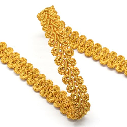 Gold Gimp Braid Trim, 1/2 Inch Width, 14 Yard - color: Gold