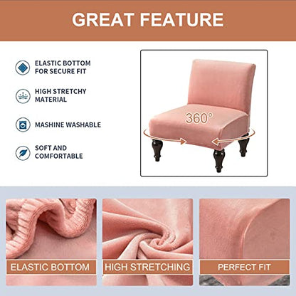 Eco-Ancheng Armless Chair Slipcover Removable Armless Accent Chairs Covers Washable Armless Slipper Chair Slipcover Printed Armless Chair Furniture Protector Covers for Living Dining Room Hotel - color: A22
