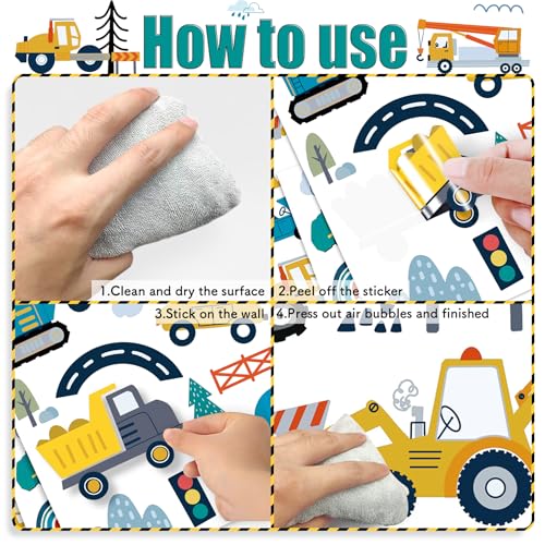 Construction Vehicles Wall Decals, 10 Sheets - color: Vehicles