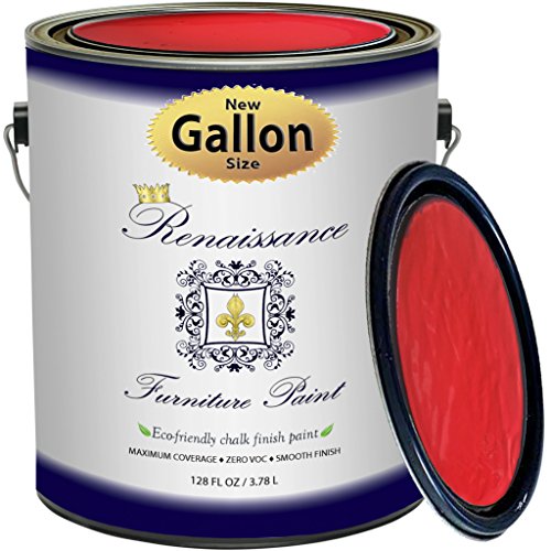 Retique It Chalk Furniture Paint by Renaissance DIY, Gallon, 57 Vermilion, gallon - color: 57 Vermilion, size: 128 Fl Oz (Pack of 1)