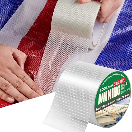 ECOHomes Awning, Tent & Canvas Repair Tape (Clear Mesh, 3 Inch x 30 Feet) - color: Clear Mesh, size: 3 Inch By 30 FT