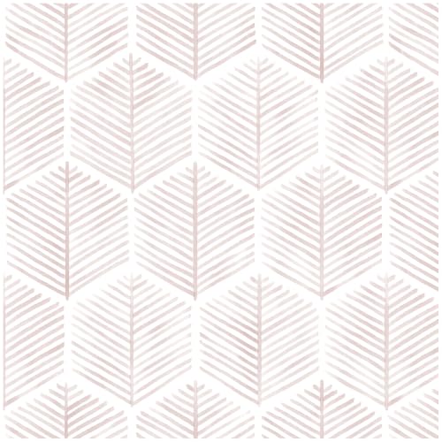 OSECAGE Geometric Peel and Stick Wallpaper Pink Contact Paper 17.3''×78.8'' - color: Pink, size: 17.3" x 78.8"