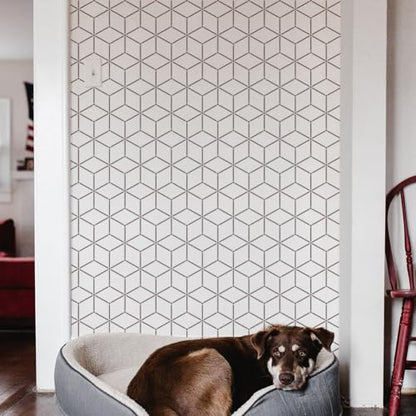 9Pcs Modern Geometric Wall Stencil Templates 11.8 x 11.8 Inch Reusable Plastic Simple Style Stencils for Painting on Wood Wall Floor Tile Fabric Glass Furniture, DIY Home Decor or Craft Stencil - style: Modern Geometric B