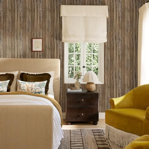 Commomy Faux Wood 3D Peel and Stick - 12 pcs of 22.8" x 11.8" Thin UrltraLight PVC Wall Covering Stickers Shiplap Textured Printable for Kitchen,Bedroom, Living Room,TV Background（Covers 22.48 sq.ft） - color: Large Wood-B