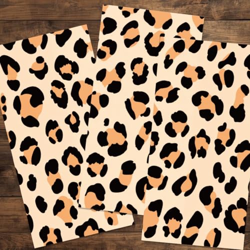 3 Sheet Leopard Rub on Transfers for Crafts and Furniture 6x12 - style: Leopard Print