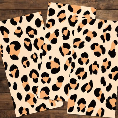 3 Sheet Leopard Rub on Transfers for Crafts and Furniture 6x12 - style: Leopard Print