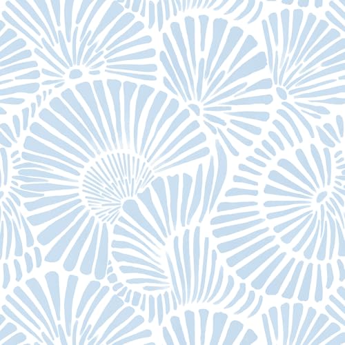 Blue Wallpaper Coastal Peel and Stick Wallpaper for Bathroom 78.7"×17.3" Blue and White Geometric Wall Paper Beach Nautical Ocean Contact Paper for Bathroom Nursery Kitchen Vinyl Waterproof - color: Blue and White, size: 17.3" x 78.7"