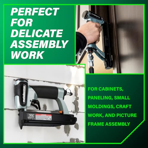 Metabo HPT Pin Nailer,Pro-Preferred Pneumatic Power Nailers for Cabinets,Trim,and Crafting,Makes Invisible Holes,Lightweight 2.0 lbs Tool,23 Gauge,5/8" to 1-3/8" Headless Micro Pins,NP35A (Pack of 4) - size: Pack of 4