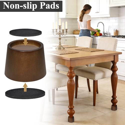 Wood Bed Risers (2 inch Round 4pcs) - size: 2 inch Round 4pcs