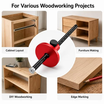 Woodworking Wheel Marking Gauge with Dual Scale
