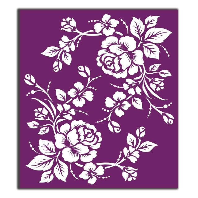 Dixie Belle Paint Company Silkscreen Stencil - Roses 8� x 9� - 3 Pack - style: Roses