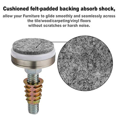 Heavy Duty Furniture Levelers Adjustable Furniture Legs Levelers, Leveling Feet for Tables Chairs Cabinets Sofa Raiser, Support 1320LBs, T- Nut Kit 3/8”-16 Thread, Large Base,w/ 4 Felt Pads (4 Pack) - color: Heavy Duty Furniture Levelers 4pack