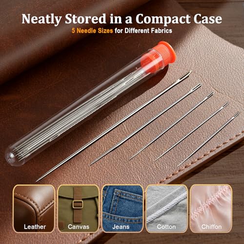 LIBLAIN Sewing Kit with Big Eye Steel Needles for Adults - size: Combo Pack