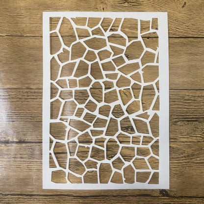 TIAMECH A4 Reusable Crackle Texture Stencil for Painting - color: Crackle Texture